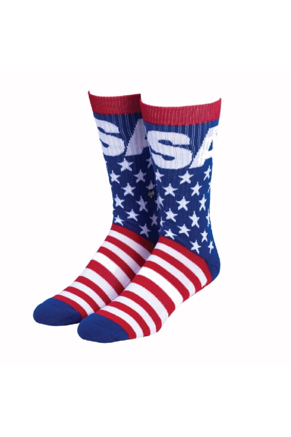 USA Flag Pattern Socks Buck Wear