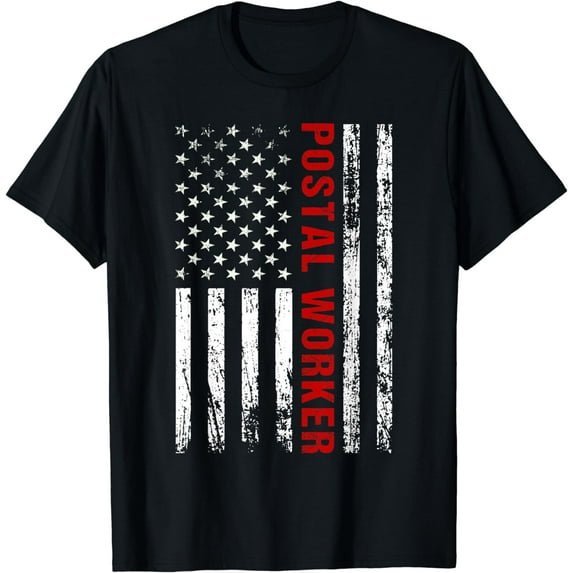 USA Flag Postal Life Mail Carrier Postal Worker, mail lady T-Shirt