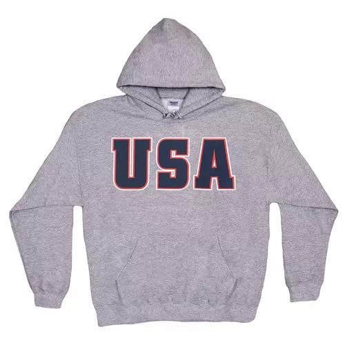 Fox Outdoor 64-889S USA Flag Pullover/Hood Sweatshirt Grey - S
