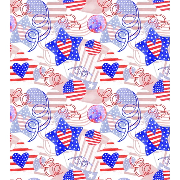 USA Flag Red, White & Blue Pattern Edible Chocolate Transfer Sheet, by Tnct. (1 Count)
