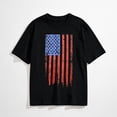 thumbnail image 1 of USA Flag Red White Blue Star Stripes 4th of July Independence Day Patriotic T-Shirt Size, 1 of 7