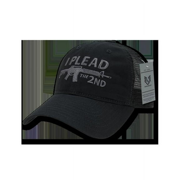 USA Flag Relaxed Trucker Cap, Black - One Size