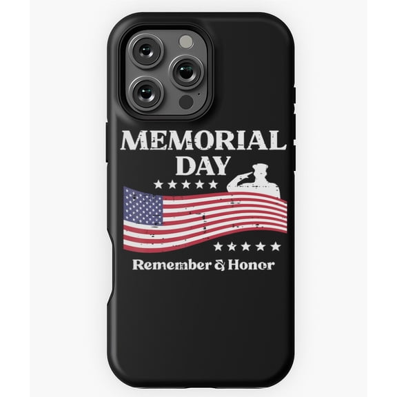 USA Flag Remember & Honor Patriot Phone Case for iPhone 16 15 14 13 12 11 Pro Max