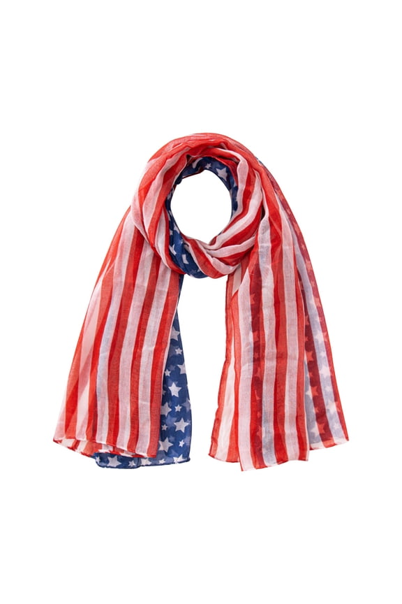 USA Flag Scarf for Women Men The American Flag Features Multiple Styles of Long Lightweight Scarves Americana Flag Shawl Patriotic Wrap