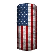 USA Flag Seamless UPF 30+ High Performance Moisture Wicking Bandana Made of Microfiber Polyester
