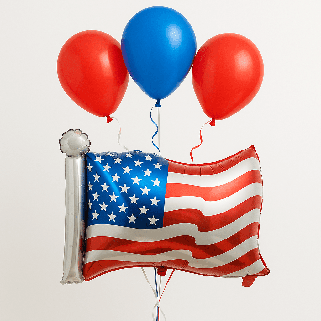USA Flag Shape Mylar balloon 4th of July Independent Day Mylar Balloon