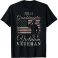 thumbnail image 1 of USA Flag Soldier Proud Granddaughter Of A Vietnam Veteran T-Shirt mens t shirt，black，women，funny，misfits，men，journey, 1 of 4