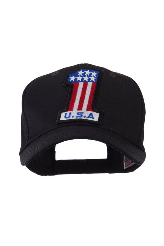 USA Flag Style Military Patch Cap - One USA OSFM