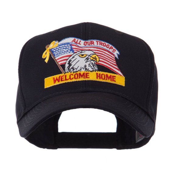 USA Flag Style Military Patch Cap - Welcome Home 2 OSFM