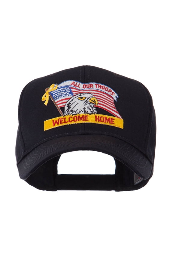 USA Flag Style Military Patch Cap - Welcome Home 2 OSFM