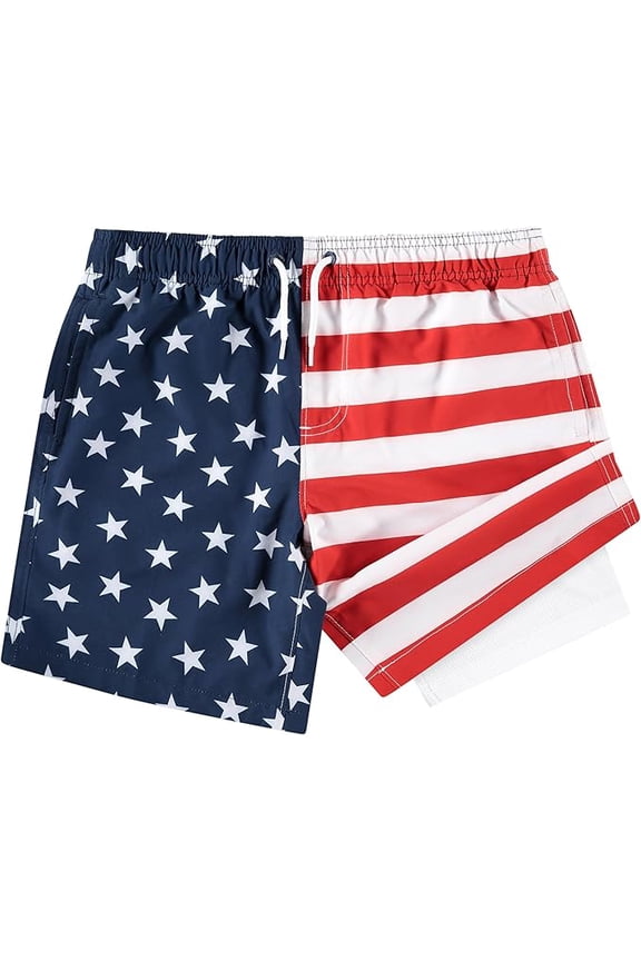 USA Flag Swim Trunk