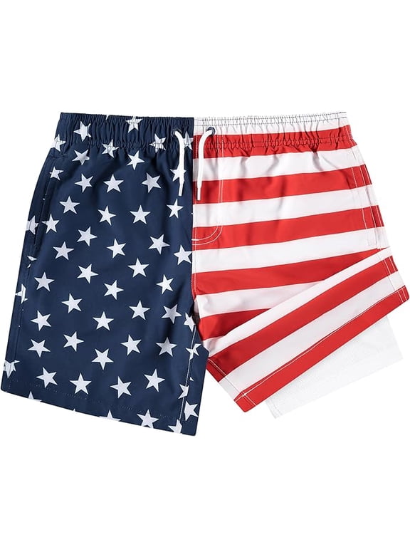 USA Flag Swim Trunk