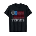 thumbnail image 1 of USA Flag Tennis Mens Womens US Tennis Lover Team Sport T-Shirt, 1 of 5