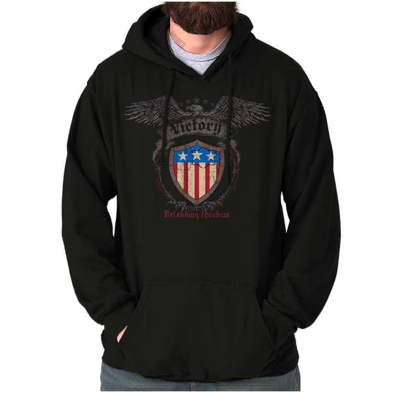 USA Flag Victory Defending Freedom Hoodie Sweatshirt Women Men Brisco Brands S