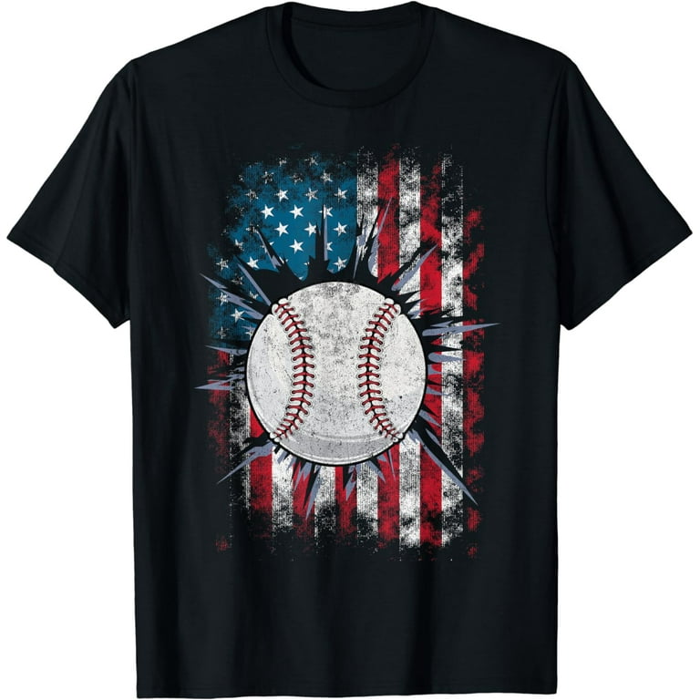 4th July Baseball Distressed Usa Flag Patriotic Tshirt 4th July Baseball Distressed Usa Flag Patriotic Tshirt