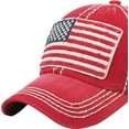 thumbnail image 1 of USA Flag Vintage Distressed Washed Baseball Hat Cap, 1 of 4