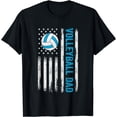 thumbnail image 1 of USA Flag Volleyball Dad Volleyball Game Day Vibes Funny Dad T-Shirt, 1 of 3