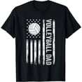 thumbnail image 1 of USA Flag Volleyball Dad Volleyball Game Day Vibes Funny Dad T-Shirt, 1 of 3
