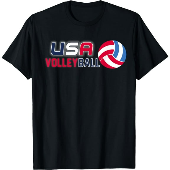USA Flag Volleyball Shirt: Men and Women's Volleyball Tee T-Shirt