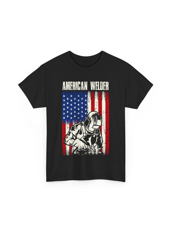 USA Flag Welder Welding Gift T-Shirt