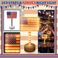 thumbnail image 1 of American Flag Star Stripe LED Night Light, Independence Day Patriotic Theme Desktop Lamp, Holiday Party Atmosphere Decorative Light, 1 of 6