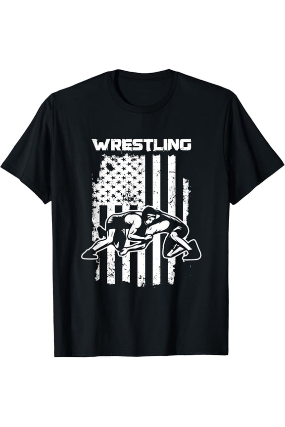 USA Flag Wrestling Wrestler Martial Arts Sport gift T-Shirt