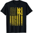 thumbnail image 1 of USA Flag Yellow Ribbon Support Mens Dads T-Shirt, 1 of 4