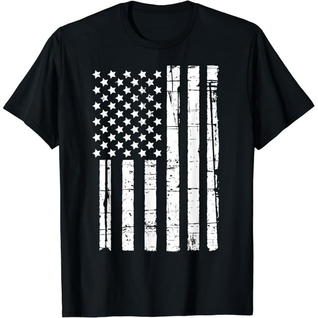 USA Flag distressed American Flag T-Shirt - Walmart.com