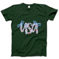 thumbnail image 1 of USA Floral Bow T-Shirt – Patriotic Red White Blue Graphic Tee for Women & Girls, 4th of July Cute Summer Shirt, America Bow Tee Independence Day Top, 1 of 7