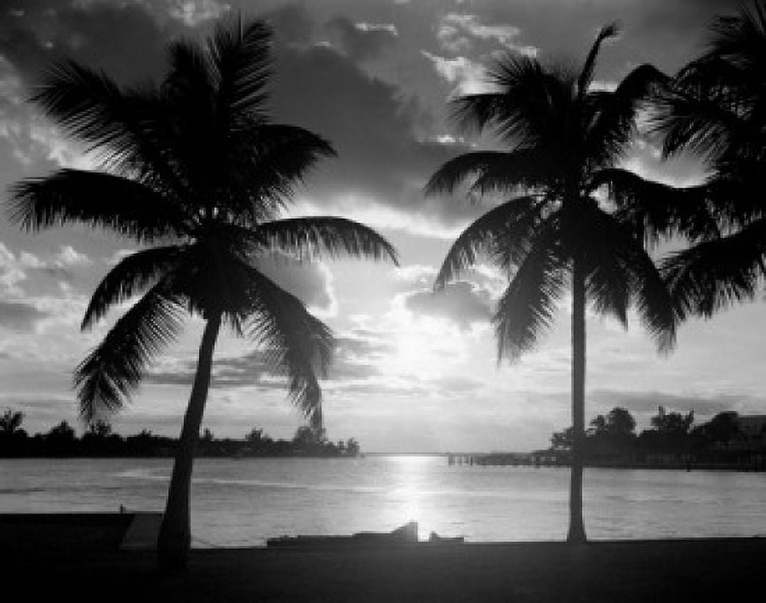 USA Florida Biscayne Bay beach at sunset Canvas Art - (18 x 24)