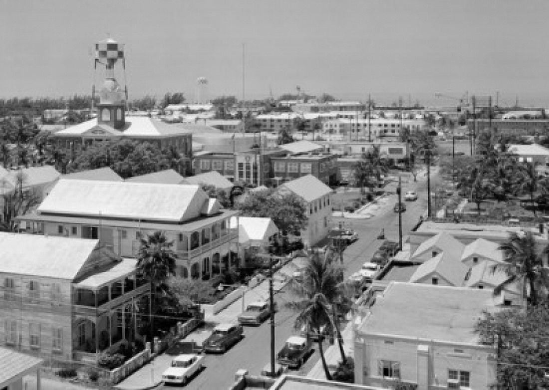 USA Florida Key West High angle view of buildings in city Canvas Art - (18 x 24)