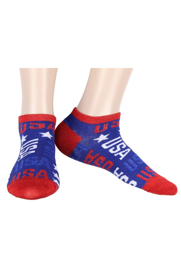 USA Fourth Of July Freedom Red White Blue America Unisex Ankle Crew Socks