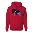 thumbnail image 1 of USA Freedom Eagle Portrait Fashion Graphic Hoodie Sweatshirt, Red, Medium, 1 of 1