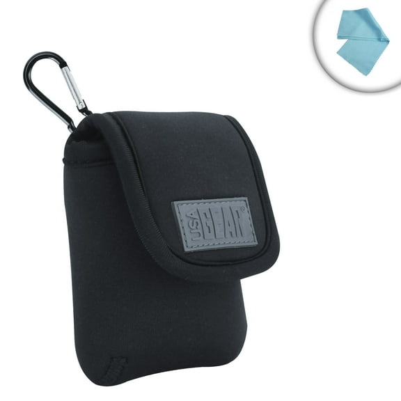 USA GEAR Action Camera Protective Pouch with Carabiner Clip , Belt Loop & Scratch-Resitant Interior