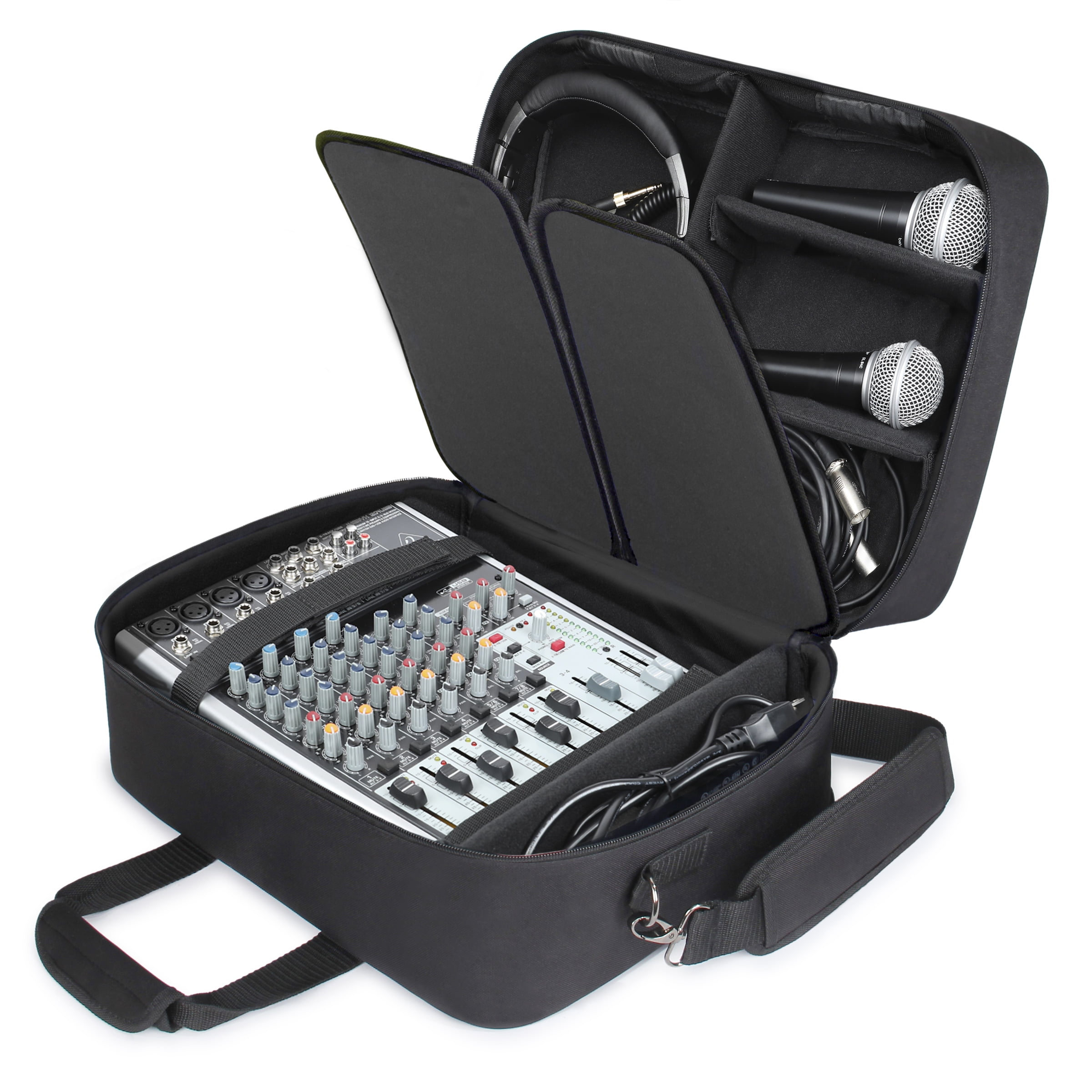 USA GEAR Audio Mixer Case DJ Mixer Travel Bag with Customizable