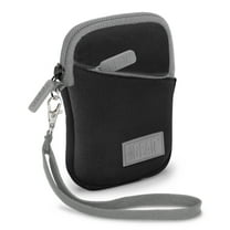 USA GEAR Compact Camera Carrying Bag with Neoprene Cushion, Belt Loop & Wrist Strap - Black