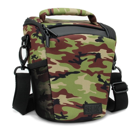 USA GEAR DSLR Camera Case Bag with Top Loading Accessibility, Camo ...