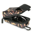 thumbnail image 1 of USA GEAR Hard Shell Glasses Case - Rugged Hard Case with Belt Loop & Carabiner - Tortoise Shell, 1 of 9