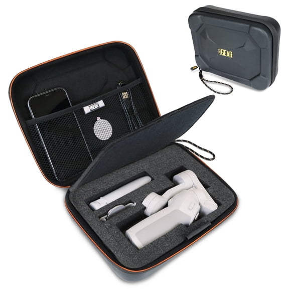 USA GEAR Phone Camera Stabilizer Travel Hard Case, Water Resistant Compatible with DJI OSMO, Black