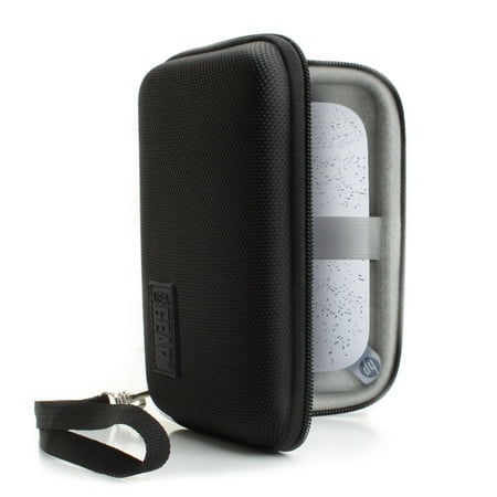 USA GEAR Portable Mobile Printer Case Compatible with HP Sprocket 2x3, Soft Interior (Black)