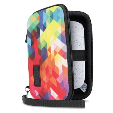 USA GEAR Portable Mobile Printer Case Compatible with HP Sprocket 2x3, Soft Interior (Geometric)
