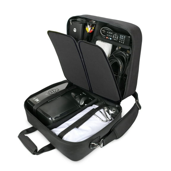USA GEAR Projector Case - Portable Projector Bag with Scratch Resistant and Customizable Interior