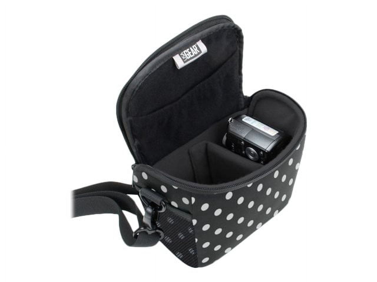 USA GEAR QIL Durable Protective Camera Bag, Polka Dot