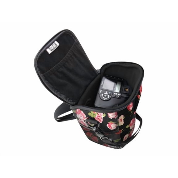 USA GEAR QTL Portable DSLR Camera Case Bag, Floral