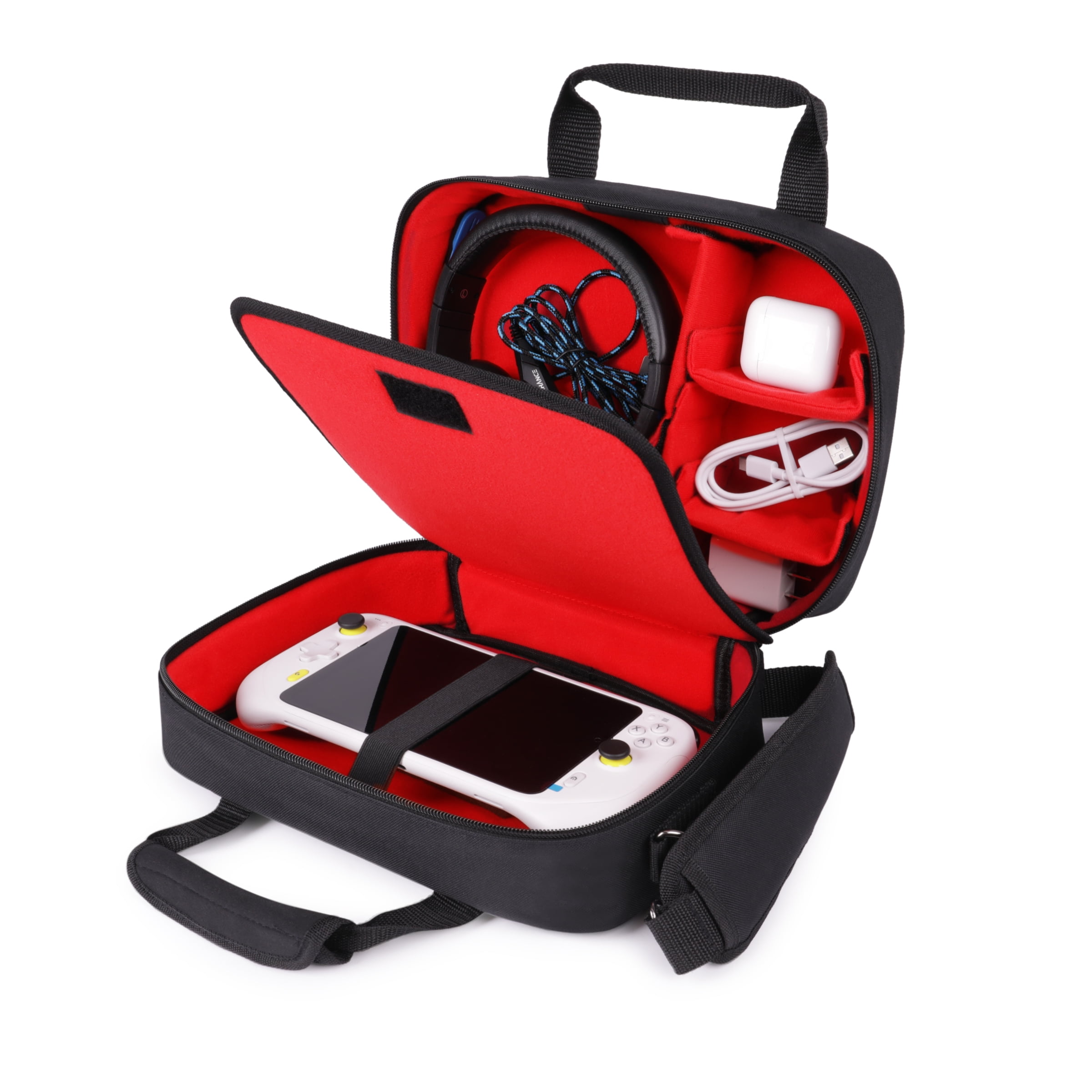USA GEAR Red Carrying Case Compatible with Logitech G Cloud