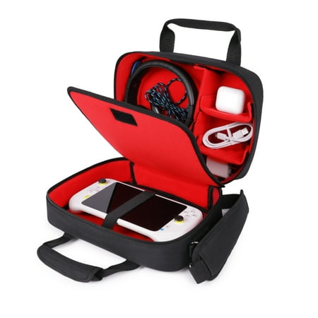 USA GEAR Red Carrying Case Compatible with Logitech G Cloud Handheld Gaming Console, Soft Interior
