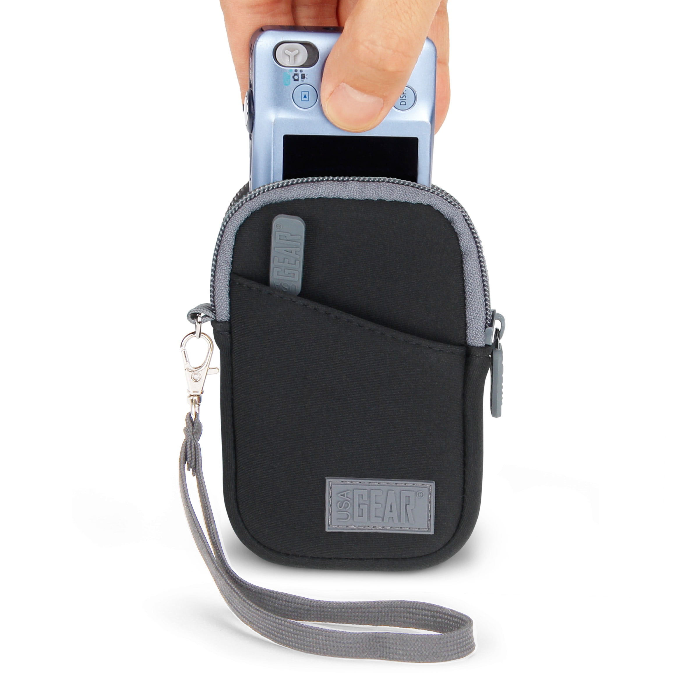 USA GEAR Small Digital Camera Case with Wrist Strap, Belt Loop ...