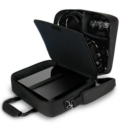 USA GEAR Sony PlayStation 4 Pro / PS4 Pro 4K Travel Case Carrying Bag with Adjustable Storage