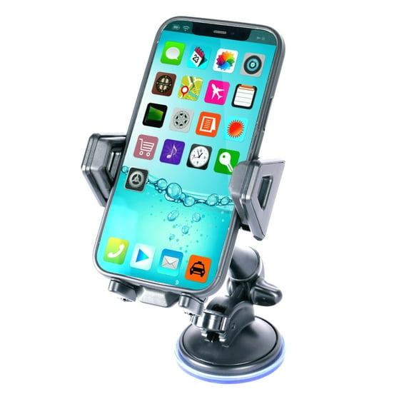 USA GEAR Suction Mount Phone Cradle with 360 Degree Rotation, Compatible with Iphone 13, Galaxy S21