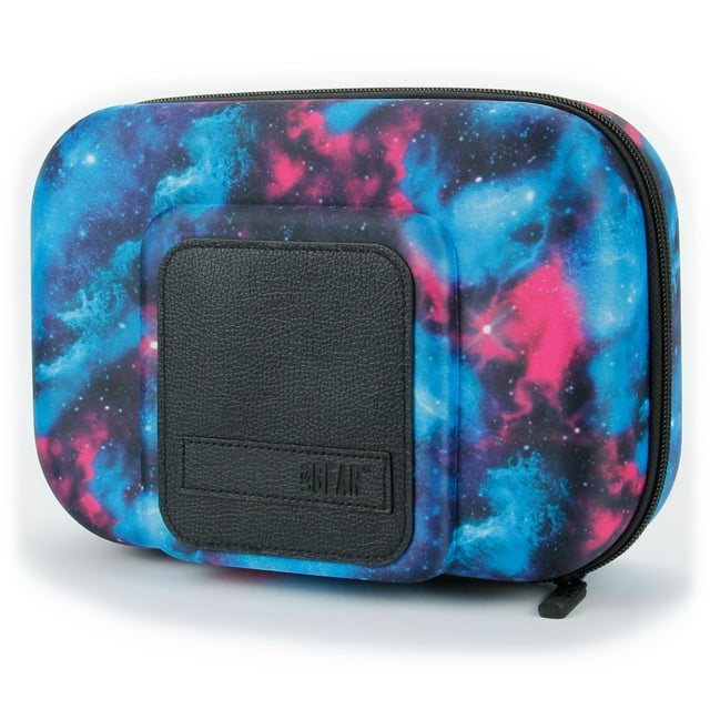 USA GEAR Toiletry Travel Bag Organizer, Customizable Storage Pockets, Nylon Hard Shell - Galaxy
